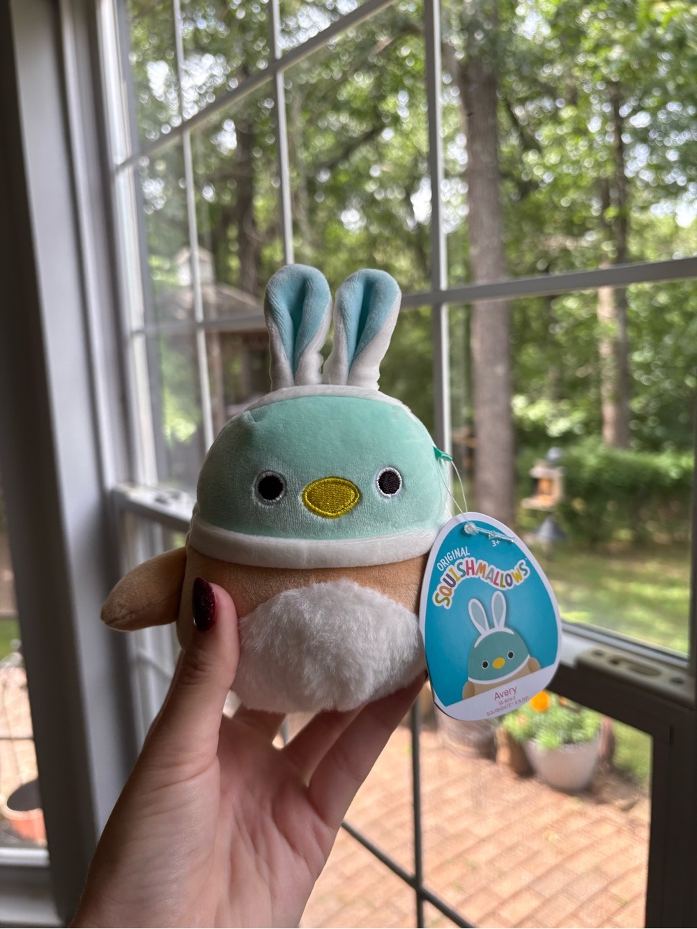 OG 2021 Avery the duck squishmallow with bunny ears NWT 5in easter